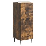 vidaXL Servírovacia skriňa Dymový dub 33 x 34,5 x 89,5 cm – Obrázok 3