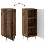 vidaXL Servírovacia skriňa Staré drevo 33 x 34,5 x 89,5 cm – Obrázok 11