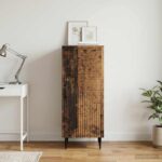 vidaXL Servírovacia skriňa Staré drevo 33 x 34,5 x 89,5 cm – Obrázok 4