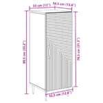 vidaXL Servírovacia skriňa Dub artisan 33 x 34,5 x 89,5 cm – Obrázok 13
