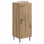 vidaXL Servírovacia skriňa Dub artisan 33 x 34,5 x 89,5 cm – Obrázok 3