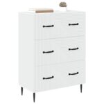 vidaXL Zásuvkový kabinet Biela 66 x 34,5 x 89,5 cm Kompozitné drevo – Obrázok 2