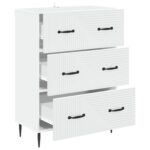 vidaXL Zásuvkový kabinet Biela 66 x 34,5 x 89,5 cm Kompozitné drevo – Obrázok 3