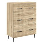 vidaXL Zásuvkový kabinet Dub sonoma 66 x 34,5 x 89,5 cm – Obrázok 2
