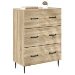 vidaXL Zásuvkový kabinet Dub sonoma 66 x 34,5 x 89,5 cm – Obrázok 3