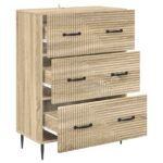 vidaXL Zásuvkový kabinet Dub sonoma 66 x 34,5 x 89,5 cm – Obrázok 5