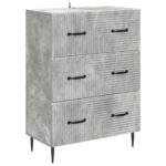 vidaXL Zásuvkový kabinet Betónovo sivá 66 x 34,5 x 89,5 cm