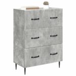 vidaXL Zásuvkový kabinet Betónovo sivá 66 x 34,5 x 89,5 cm – Obrázok 2
