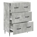 vidaXL Zásuvkový kabinet Betónovo sivá 66 x 34,5 x 89,5 cm – Obrázok 3