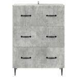 vidaXL Zásuvkový kabinet Betónovo sivá 66 x 34,5 x 89,5 cm – Obrázok 4