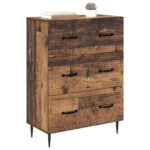 vidaXL Zásuvkový kabinet Staré drevo 66 x 34,5 x 89,5 cm – Obrázok 2