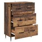 vidaXL Zásuvkový kabinet Staré drevo 66 x 34,5 x 89,5 cm – Obrázok 3