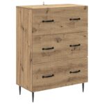 vidaXL Zásuvkový kabinet Dub artisan 66 x 34,5 x 89,5 cm