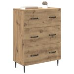 vidaXL Zásuvkový kabinet Dub artisan 66 x 34,5 x 89,5 cm – Obrázok 2