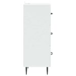 vidaXL Zásuvkový kabinet Biela 33 x 34,5 x 89,5 cm Kompozitné drevo – Obrázok 5