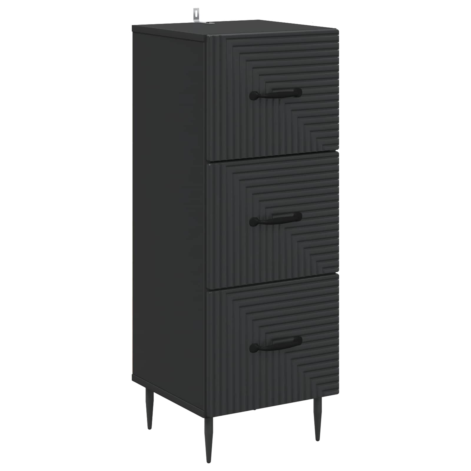 894846_1.jpg vidaXL Zásuvkový kabinet Čierna 33 x 34,5 x 89,5 cm Kompozitné drevo – Obrázok 1