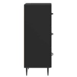 vidaXL Zásuvkový kabinet Čierna 33 x 34,5 x 89,5 cm Kompozitné drevo – Obrázok 5