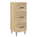 vidaXL Zásuvkový kabinet Dub sonoma 33 x 34,5 x 89,5 cm