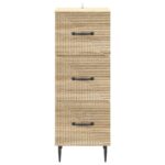 vidaXL Zásuvkový kabinet Dub sonoma 33 x 34,5 x 89,5 cm – Obrázok 4