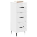 vidaXL Zásuvkový kabinet Biela s vysokým leskom 33 x 34,5 x 89,5 cm – Obrázok 2
