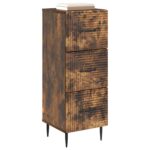 vidaXL Zásuvkový kabinet Dymový dub 33 x 34,5 x 89,5 cm – Obrázok 2