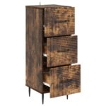 vidaXL Zásuvkový kabinet Dymový dub 33 x 34,5 x 89,5 cm – Obrázok 3