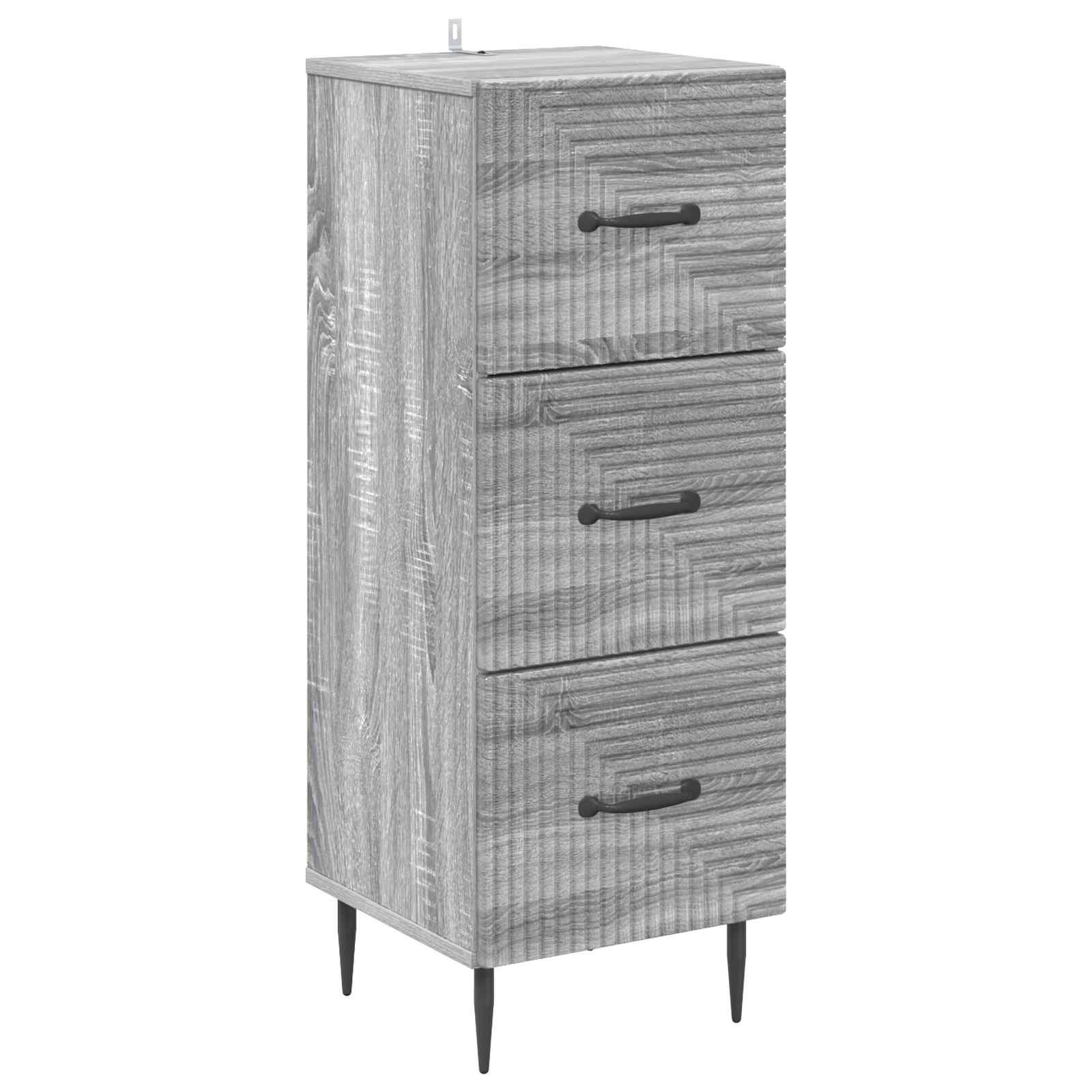 894851_1.jpg vidaXL Zásuvkový kabinet Sivá sonoma 33 x 34,5 x 89,5 cm – Obrázok 1