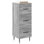 vidaXL Zásuvkový kabinet Sivá sonoma 33 x 34,5 x 89,5 cm – Obrázok 2