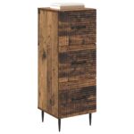 vidaXL Zásuvkový kabinet Staré drevo 33 x 34,5 x 89,5 cm – Obrázok 2