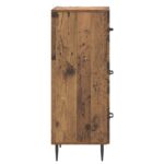 vidaXL Zásuvkový kabinet Staré drevo 33 x 34,5 x 89,5 cm – Obrázok 5