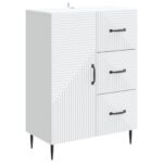 vidaXL Servírovacia skriňa Biela 66 x 34,5 x 89,5 cm Kompozitné drevo – Obrázok 2