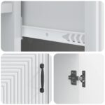 vidaXL Servírovacia skriňa Biela 66 x 34,5 x 89,5 cm Kompozitné drevo – Obrázok 9