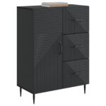 vidaXL Servírovacia skriňa Čierna 66 x 34,5 x 89,5 cm Kompozitné drevo – Obrázok 3