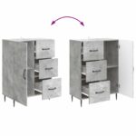 vidaXL Servírovacia skriňa Betónovo sivá 66 x 34,5 x 89,5 cm – Obrázok 10