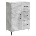 vidaXL Servírovacia skriňa Betónovo sivá 66 x 34,5 x 89,5 cm – Obrázok 2