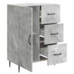 vidaXL Servírovacia skriňa Betónovo sivá 66 x 34,5 x 89,5 cm – Obrázok 5