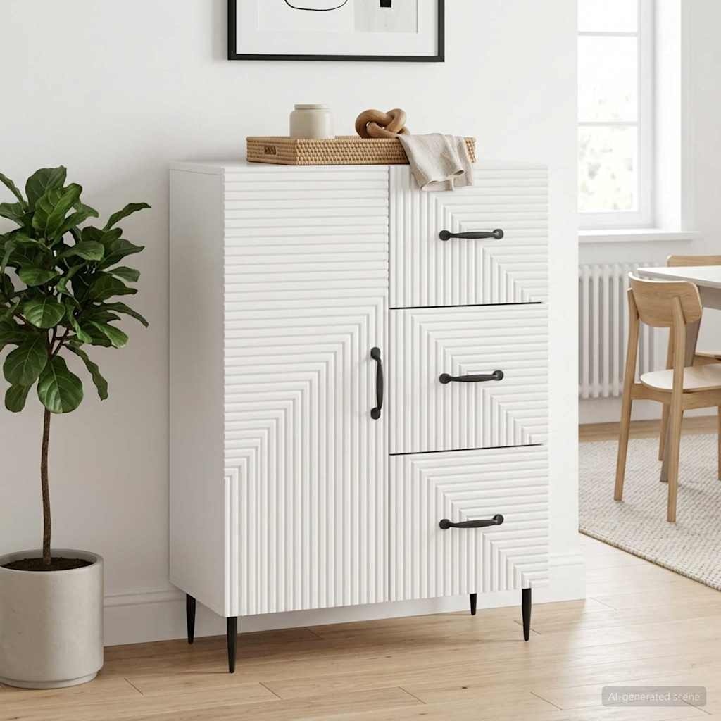 894859_1.jpg vidaXL Servírovacia skriňa Biela s vysokým leskom 66 x 34,5 x 89,5 cm – Obrázok 1
