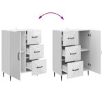 vidaXL Servírovacia skriňa Biela s vysokým leskom 66 x 34,5 x 89,5 cm – Obrázok 10