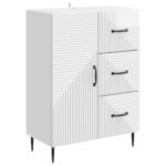 vidaXL Servírovacia skriňa Biela s vysokým leskom 66 x 34,5 x 89,5 cm – Obrázok 2