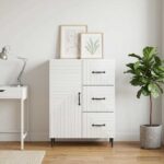 vidaXL Servírovacia skriňa Biela s vysokým leskom 66 x 34,5 x 89,5 cm – Obrázok 4