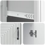 vidaXL Servírovacia skriňa Biela s vysokým leskom 66 x 34,5 x 89,5 cm – Obrázok 9
