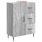 vidaXL Servírovacia skriňa so zásuvkou Sivá sonoma 66 x 34,5 x 89,5 cm – Obrázok 3
