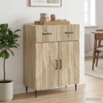 vidaXL Servírovacia skriňa so zásuvkou Dub sonoma 66 x 34,5 x 89,5 cm – Obrázok 4