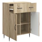 vidaXL Servírovacia skriňa so zásuvkou Dub sonoma 66 x 34,5 x 89,5 cm – Obrázok 5