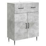vidaXL Servírovacia skriňa Betónovo sivá 66 x 34,5 x 89,5 cm – Obrázok 2