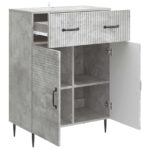 vidaXL Servírovacia skriňa Betónovo sivá 66 x 34,5 x 89,5 cm – Obrázok 5