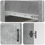 vidaXL Servírovacia skriňa Betónovo sivá 66 x 34,5 x 89,5 cm – Obrázok 9
