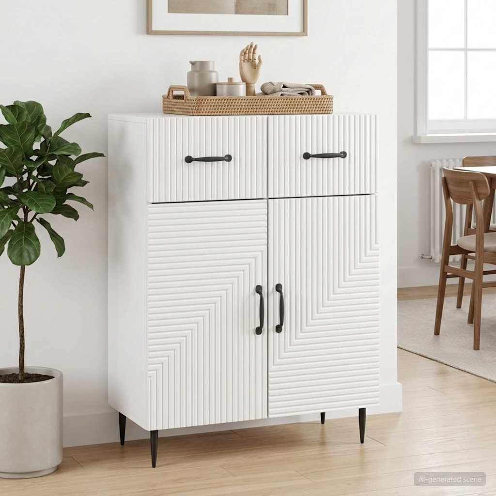 894869_1.jpg vidaXL Servírovacia skriňa Biela s vysokým leskom 66 x 34,5 x 89,5 cm – Obrázok 1