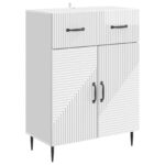 vidaXL Servírovacia skriňa Biela s vysokým leskom 66 x 34,5 x 89,5 cm – Obrázok 2