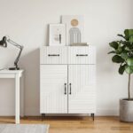 vidaXL Servírovacia skriňa Biela s vysokým leskom 66 x 34,5 x 89,5 cm – Obrázok 4